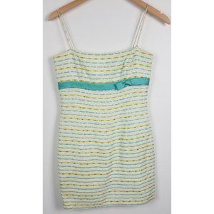 Carmen Marc Valvo Signature Women's Sz. 2 Mini 90's Green & Blue Sequin Dress